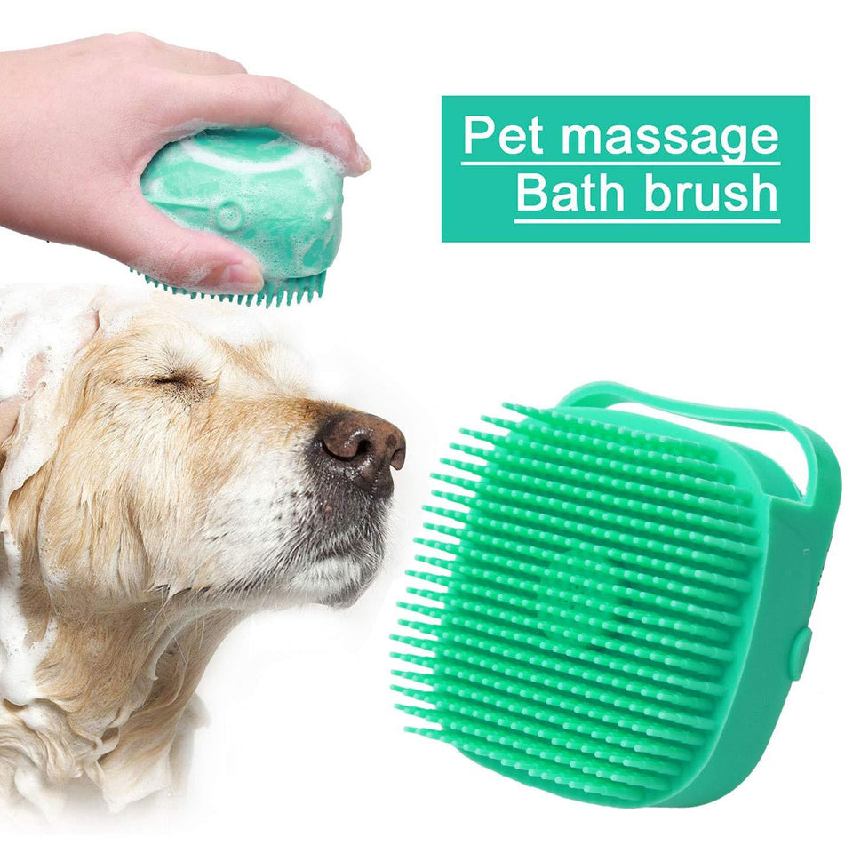 Silicone Pet Dog Shampoo Massager Bathing Brush