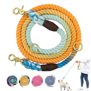 Rope Metal Chain Collar Strap Pet Outdoor Walking Leashes