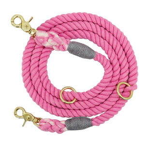 Rope Metal Chain Collar Strap Pet Outdoor Walking Leashes
