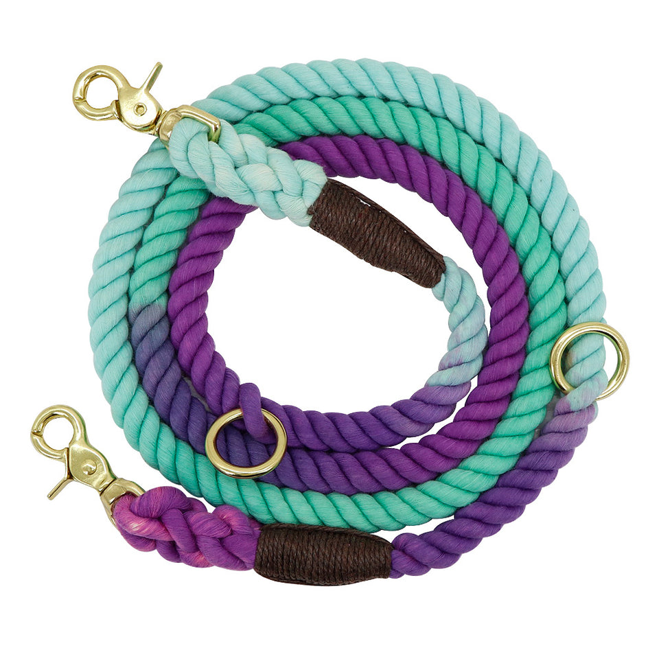 Rope Metal Chain Collar Strap Pet Outdoor Walking Leashes